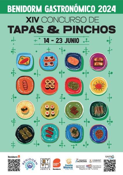 Cartel XIV Concurso de Tapas y Pinchos de Benidorm 2024